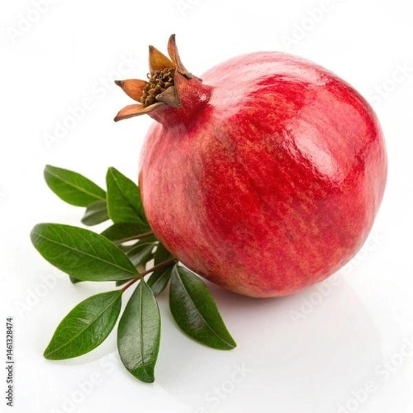 Obraz pomegranate with leaves