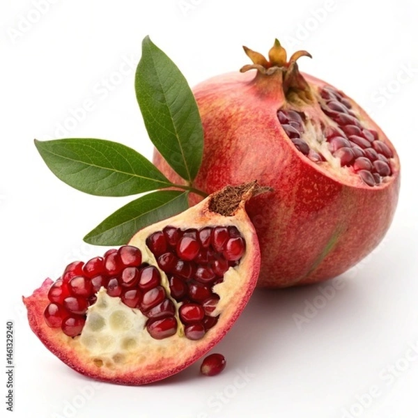 Obraz pomegranate isolated on white background