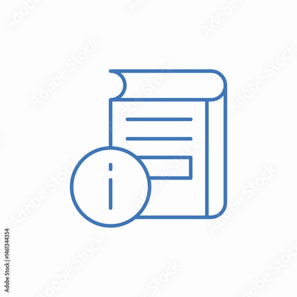 Fototapeta guide information icon sign vector