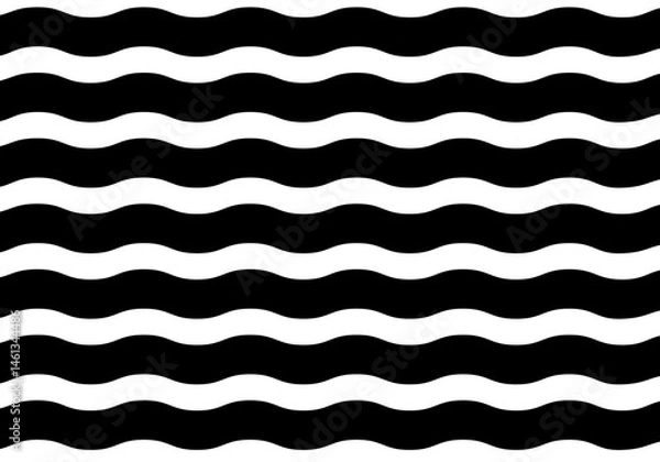 Obraz fondo de ondas horizontales en negro. Mar. Agua