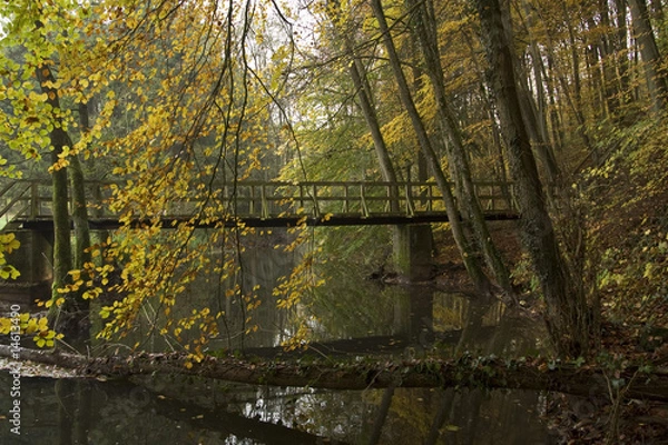 Obraz herbstliche Idylle am Fluß