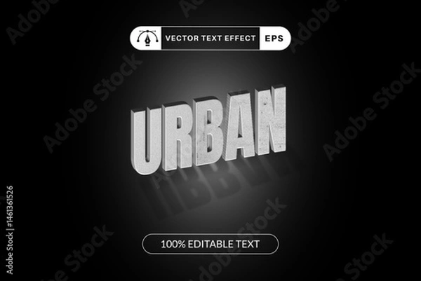 Fototapeta Urban Text Effect with Concrete Style Editable