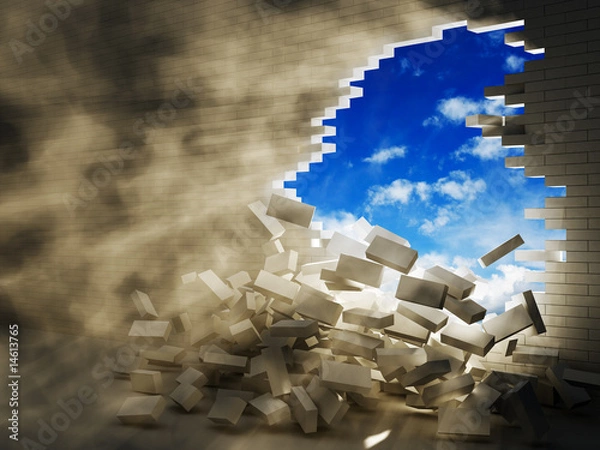 Fototapeta breaking wall