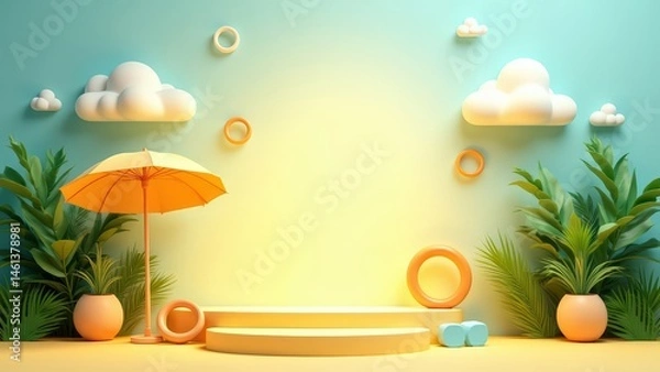 Obraz Sunshine Beach Branding Background