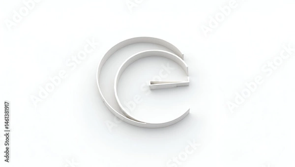 Fototapeta Highly Detailed and Realistic 3D Logo Featuring a Smooth Metallic Sphere with Glossy Finish