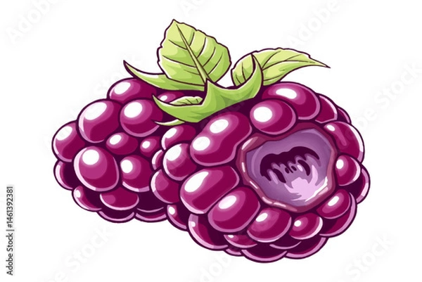 Obraz Boysenberry clean cluster drawing