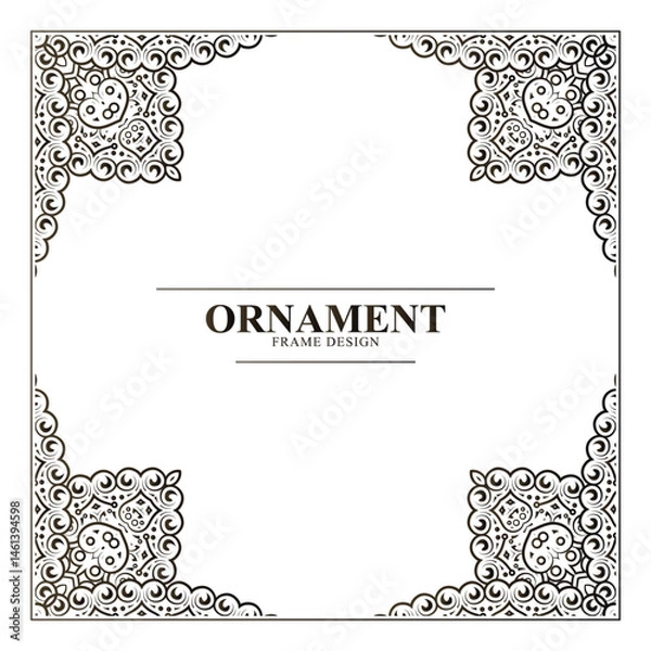 Fototapeta 
flat ornament frame design template