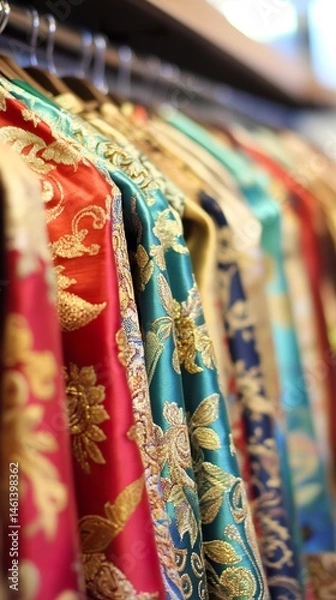 Fototapeta Explore eclectic bohemian textile designs with rich colors and intricate patterns