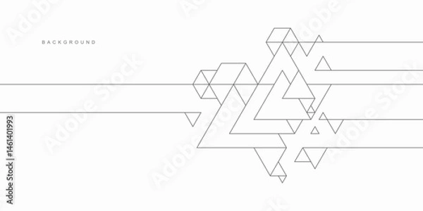 Obraz Abstract geometric technological background. Vector creative design.
