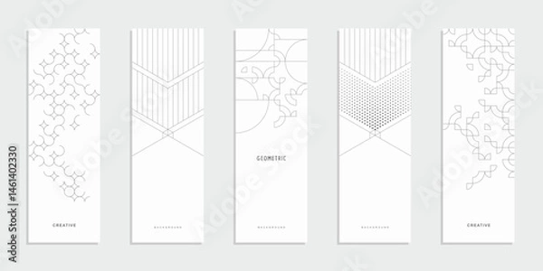 Obraz Abstract geometric technological company brochure. Vector business flyer.