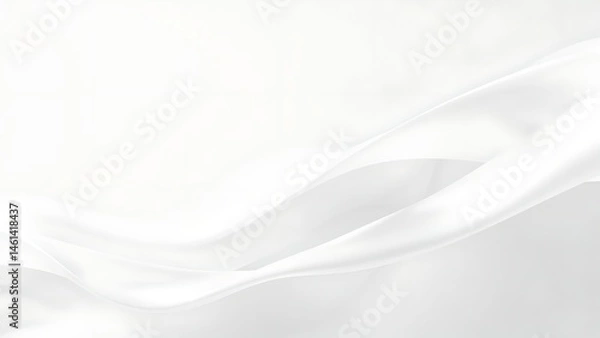 Obraz 風にたなびく純白のシルク