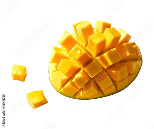 Obraz Mango Cube on Transparent Background Png