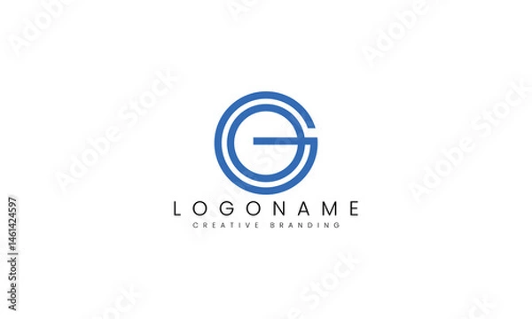 Fototapeta Minimalist GO Logo for Branding and Identity.