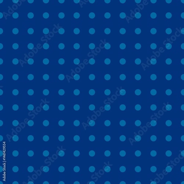 Fototapeta An abstract seamless pattern with big blue dots on a dark blue background