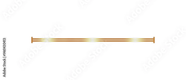 Obraz Classic, Elegant, and Glossy Bronze Text Divider – Isolated on White.