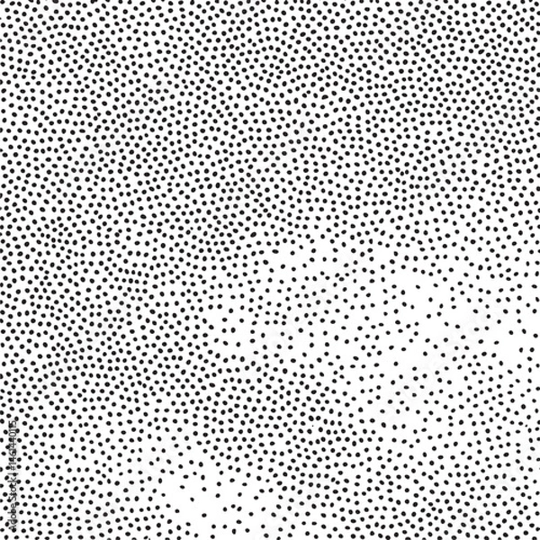 Fototapeta A densely packed of small evenly spaced black dots against a white background.