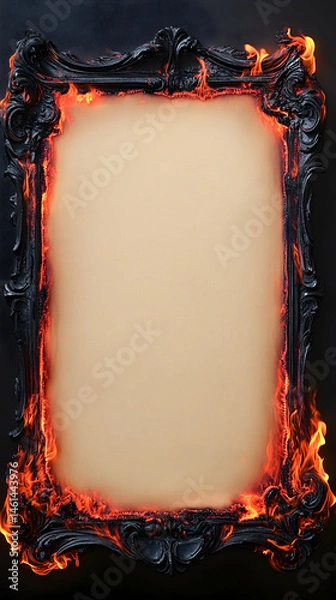 Obraz Burning antique frame