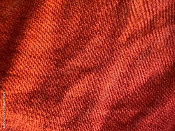 Obraz Warm-toned textile fabric with gradient red and orange shades