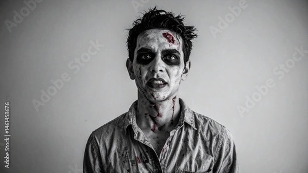 Obraz ゾンビのイメージ 素材 チラシ・Web・動画 背景素材 16:9サイズ