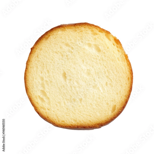 Fototapeta Round, light bread slice