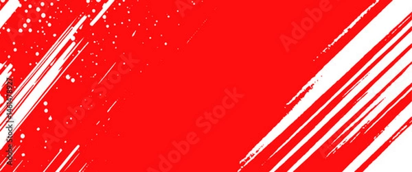 Fototapeta Vector abstract style red paintbrush design banner templates