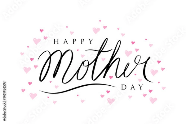 Obraz unique hand lettering Mother Day with love dot concept