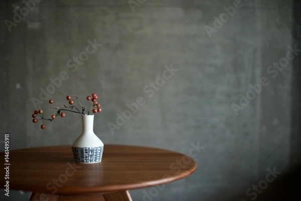 Obraz アンティークの花瓶に入れたドライの山帰来