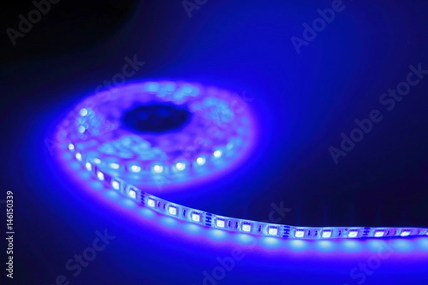 Obraz Blue LED light strip