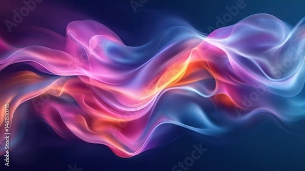 Fototapeta Abstract swirling vibrant colors.  Fluid, dynamic shapes create a mesmerizing visual experience