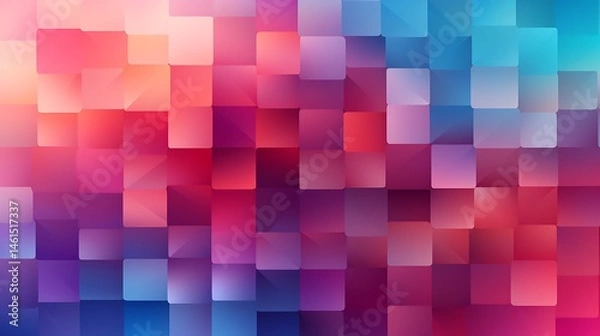 Fototapeta Geometric Symphony of Color: An abstract composition where squares dance in a vibrant symphony of color and form. Experience a captivating visual treat.