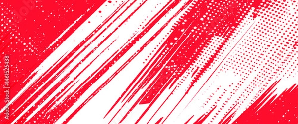 Fototapeta Vector abstract style red paintbrush design banner templates