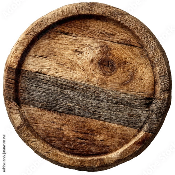 Obraz a wooden circle isolated against transparent Background.