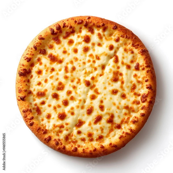 Fototapeta Product photo of pizza margherita top view, white background	