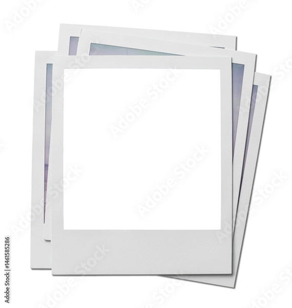 Fototapeta Vintage Polaroid, instant photo frame isolated in transparent PNG, polaroid frame - isolated design element