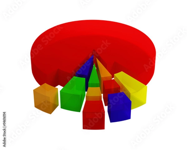 Fototapeta Diagrams. This image contains clipping path.