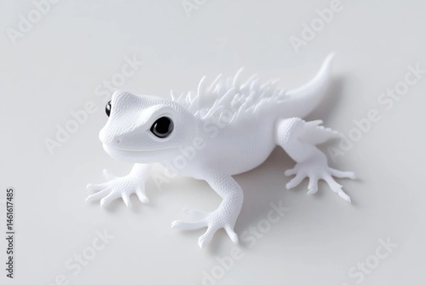 Obraz White plastic lizard figurine