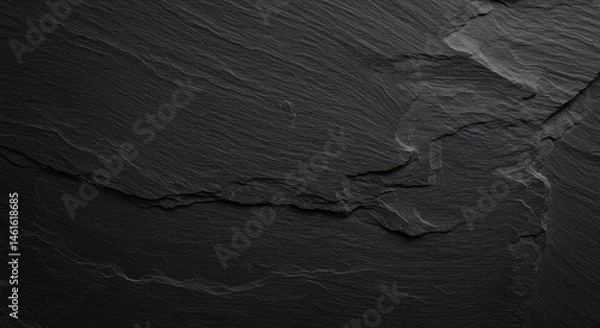 Obraz Textured dark rock surface with sharp edges and subtle lines