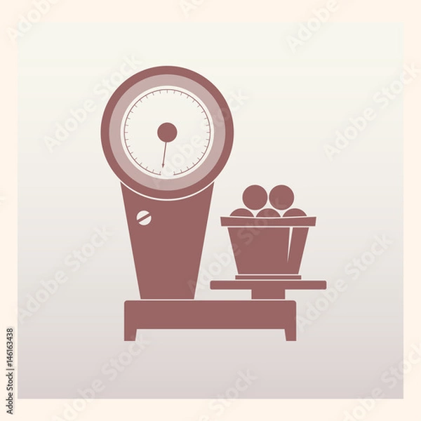 Fototapeta Commercial scales icon