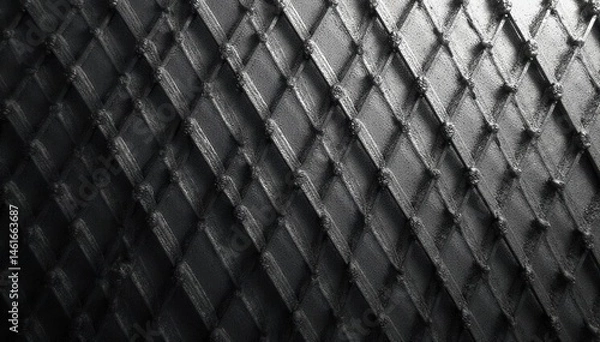 Fototapeta Subtle repeating diamond lattice, monochrome grayscale, contemporary, structure