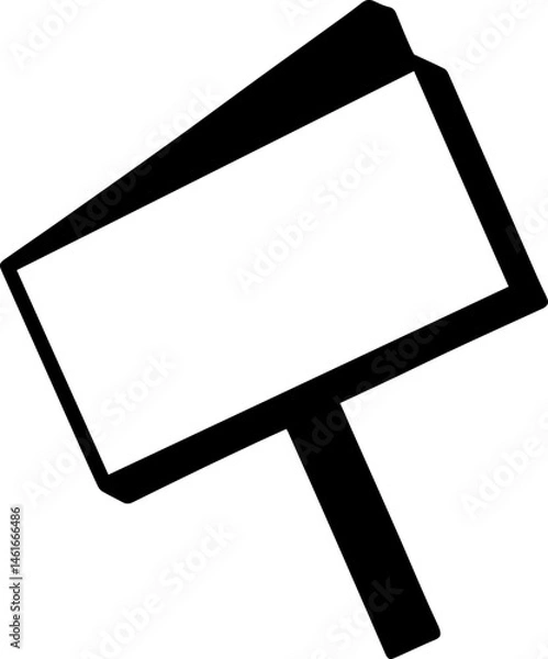 Fototapeta billboard icon black and white transparent 