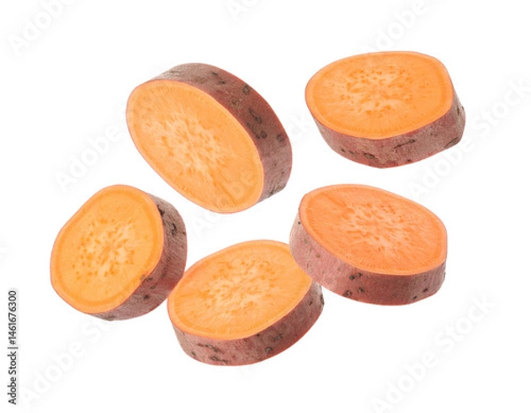 Fototapeta delivery truck in side view isolated on white background