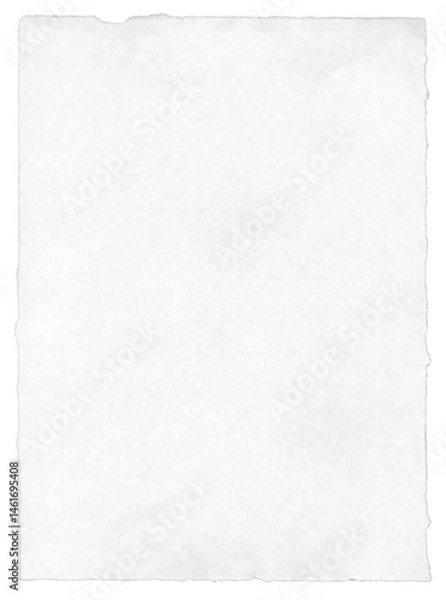 Fototapeta Sheet of torn paper with detailed ripped edges and carefully isolated on transparent background.