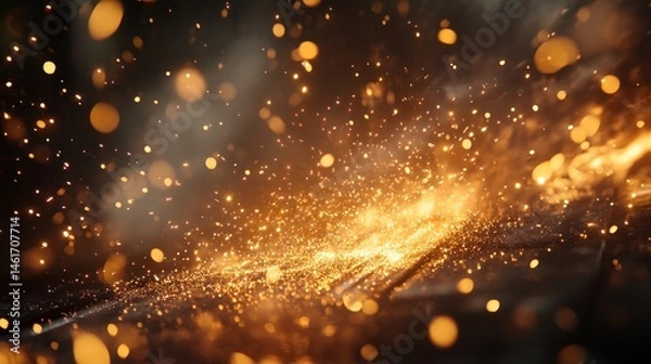 Fototapeta Fiery Sparks and Glowing Embers: A Dramatic Abstract Image