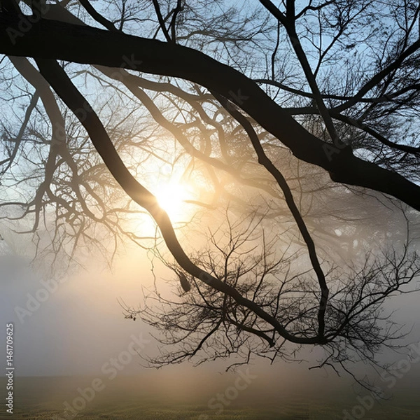 Obraz sunset in the forest