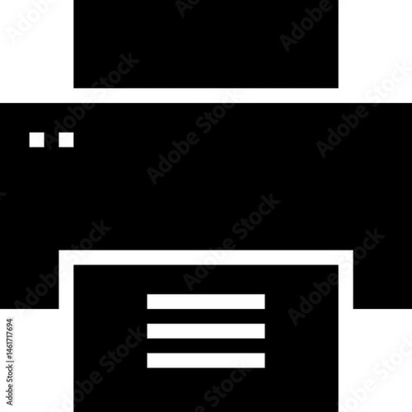 Fototapeta Printer Doc In  Fill  Icon