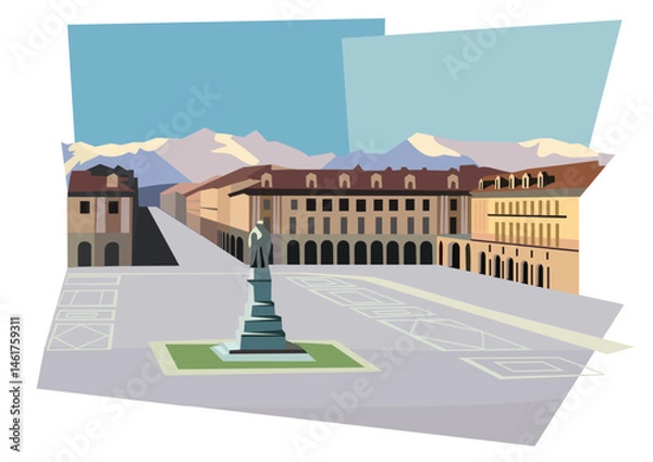 Obraz cuneo piazza Galimberti