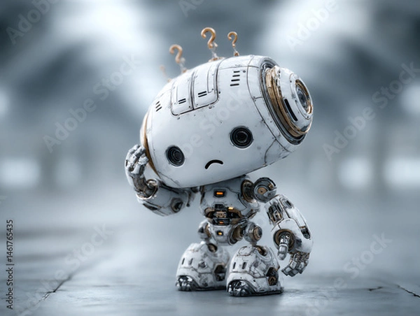 Obraz confused robot scratching its head