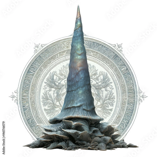 Fototapeta Mystical Conical Structure with Intricate Circular Ornament
