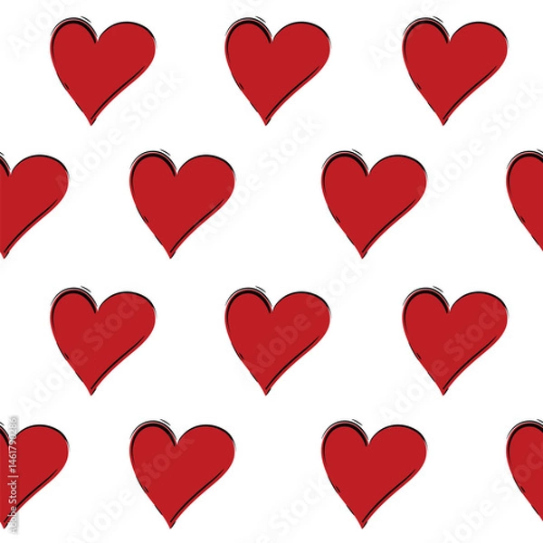 Fototapeta seamless pattern with hearts