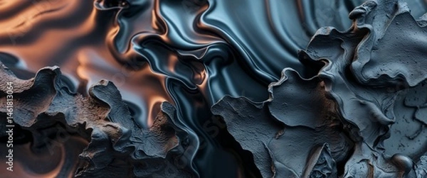 Fototapeta Dark petrol and charcoal color abstract background